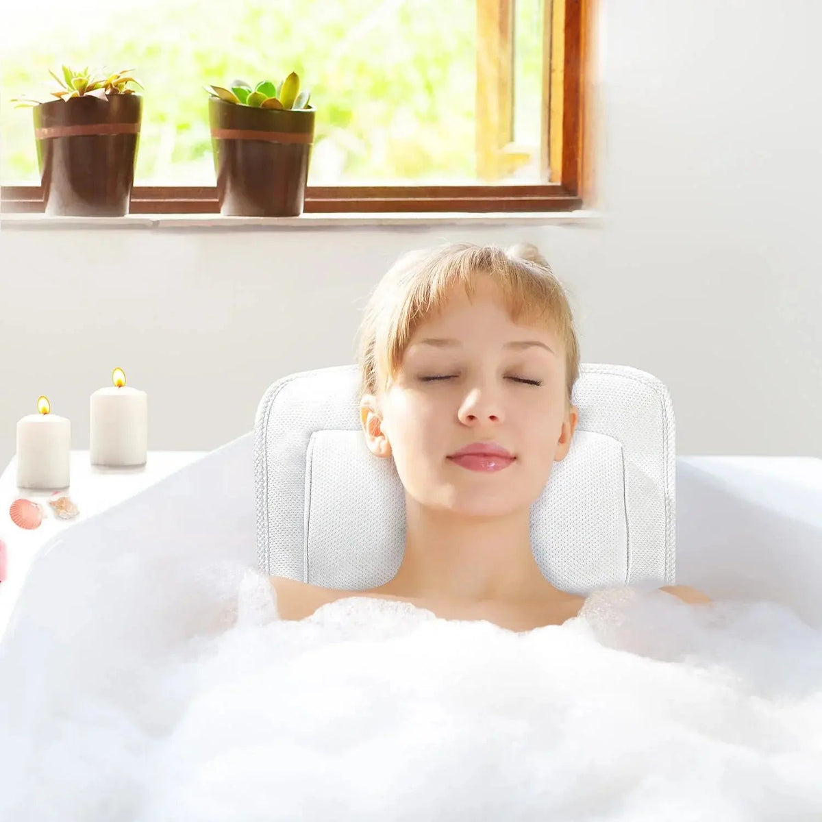 Coussin de bain complet Ortekor pour baignoire avec design antidérapant et matériau respirant pour un confort ultime