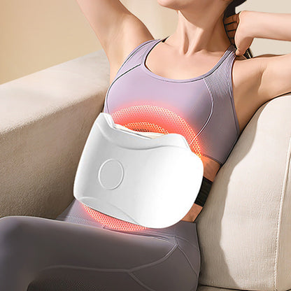 Cordless Abdominal Massager with Heat & Vibration for Digestive Comfort and Muscle Relaxation, Rechargeable Portable Belly Massage Device