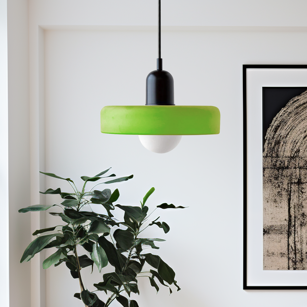 Colored Glass Drop Fixture G9 Socket 15W Mid-Century Style Overhead Illumination for Counter Island Breakfast Nook Eating Area Vibrant Tinte