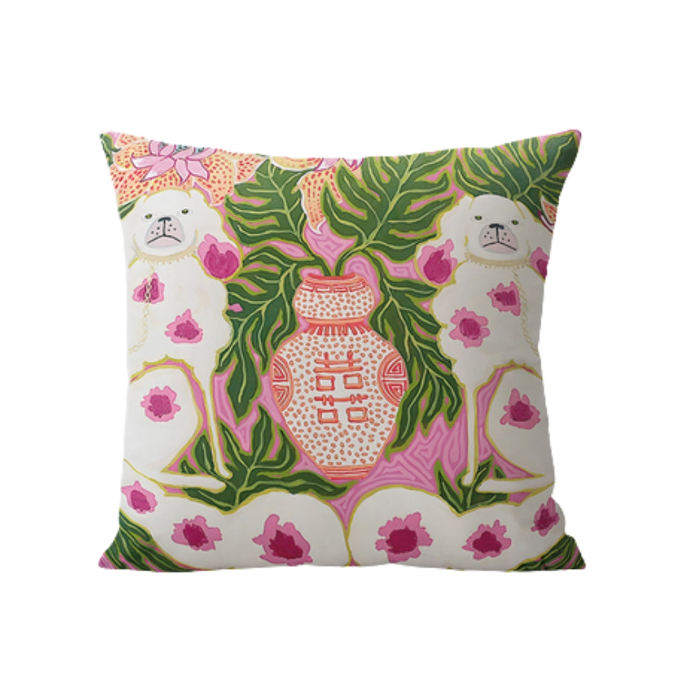 Bello Cushion Cover - Microfiber Blend, Artistic Dog Design
