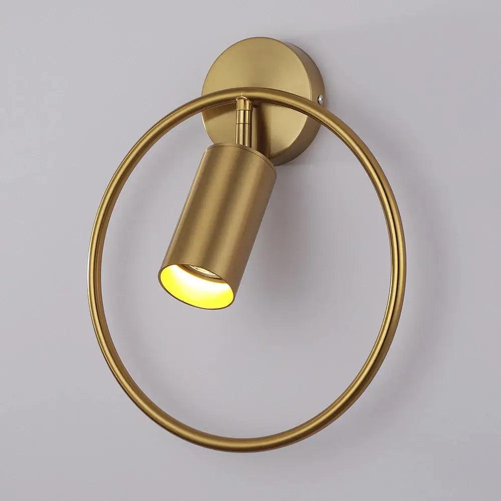 Curved Metal Wall Sconce Light with Linear Arm Design | Modern Lighting for Bedroom Living Room Hallway | Available in Black Gold & Black-Go