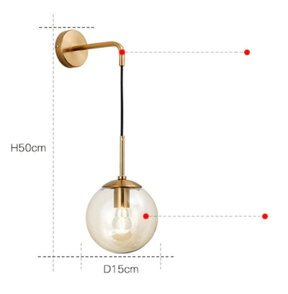 Glass Cylinder Wall Light Fixture Black or Gold Finish for Hallway Bedroom Living Room Entryway Contemporary Indoor Lighting