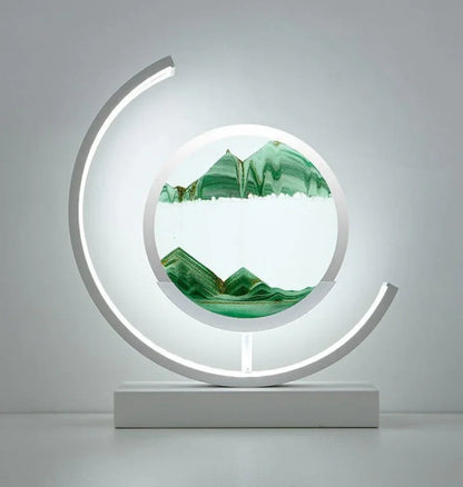 Lampe de table Ortekor au design élégant de paysage de sable | Éclairage unique pour table de chevet ou bureau pour une ambiance sereine