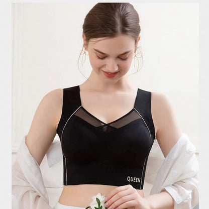 Wireless Full Coverage Support Bra with Cushioned Straps & Seamless Lift for All-Day Comfort