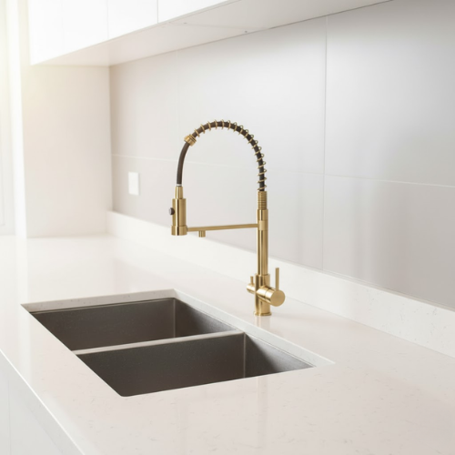 Harmony | 3-Way Pull-Down Kitchen Faucet with Smooth Spray Head | Dual-Handle Control for Versatile Water Access