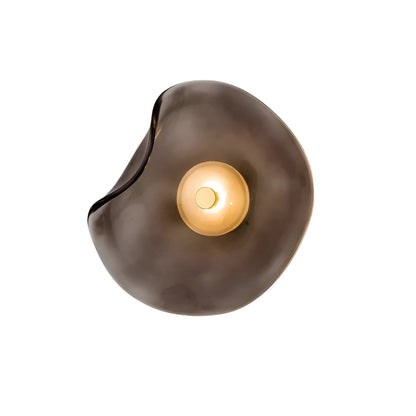 Applique murale en verre incurvé avec éclairage LED blanc chaud vers le haut et vers le bas pour chambre, salon, couloir, éclairage d'accentuation intérieur moderne, 10 pouces, verre trempé