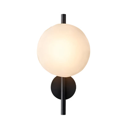Modern Glass Sconce Light for Bedroom Hallway | Textured LED Wall Fixture Black or Gold Finish | Indoor Ambient Lighting