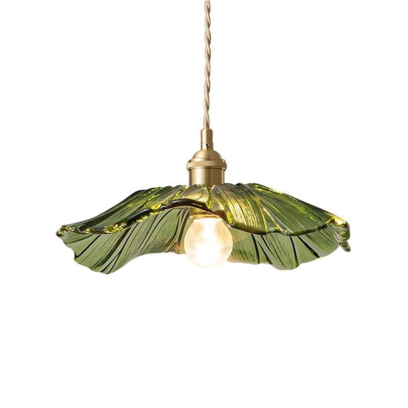 Flower Glass Pendant Light Fixture Ceiling Hanging Lamp Dining Room Bedroom Modern Floral Shade Home Decor Lighting for Kitchen Living