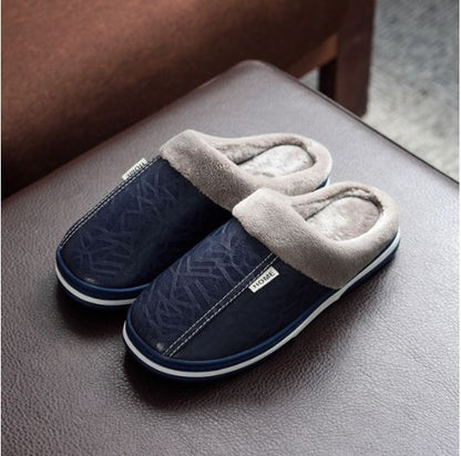 Waterproof Plush-Lined House Slippers with Anti-Slip Sole for Indoor & Outdoor Winter Comfort