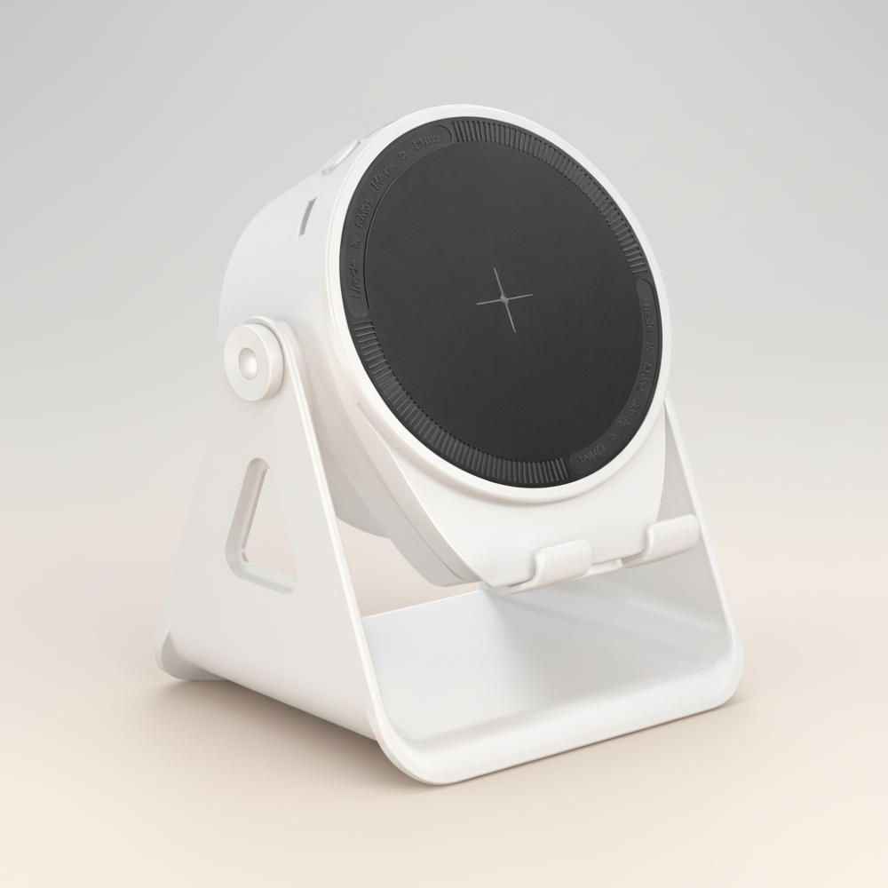Multifunctional Bluetooth Speaker Phone Stand with Wireless Charging & LED Lights