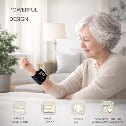 Tensiomètre au poignet | Écran tactile avec fonction vocale | Rechargeable