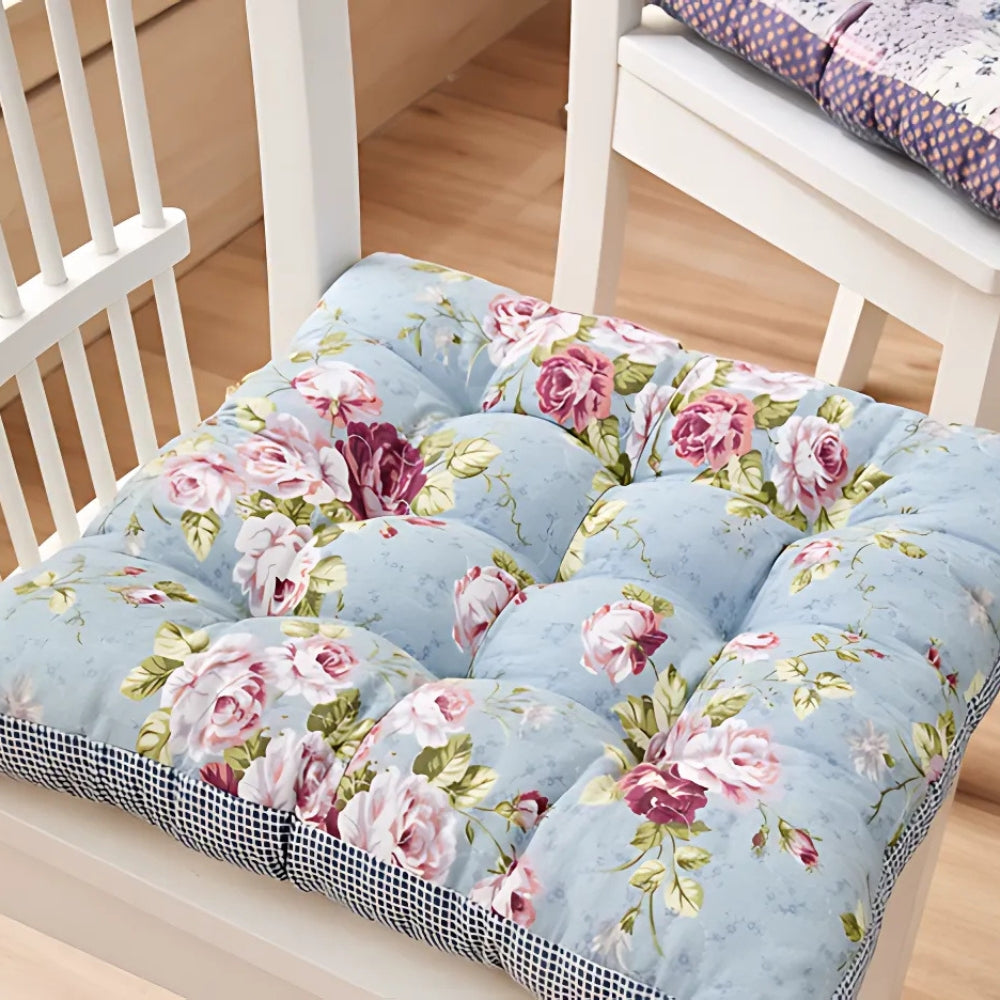 Blythe Seat Cushion - Thick Floral Microfiber for Chairs and Patios