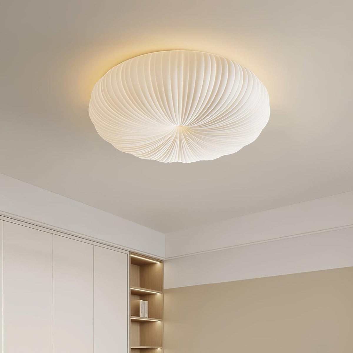 Plafonnier LED rond encastré avec télécommande, blanc, 22 pouces, intensité variable, pour chambre, salon, cuisine, luminaire moderne extra-plat