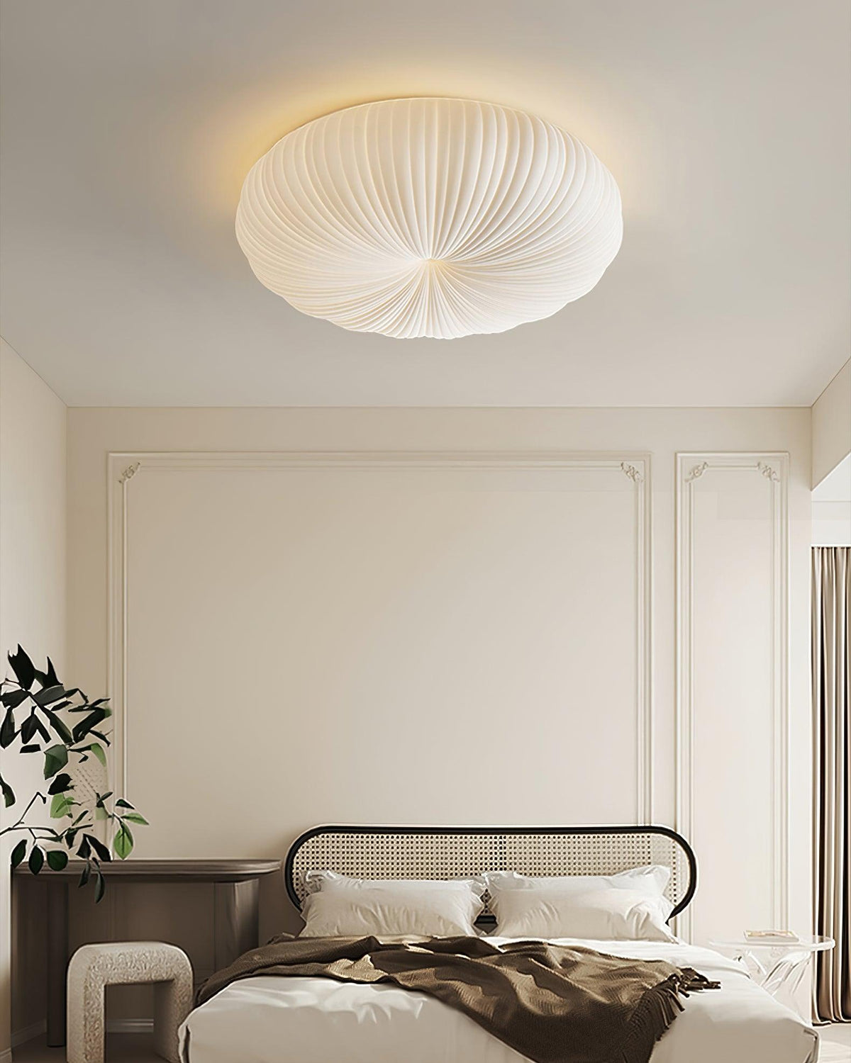 LED Flush Mount Ceiling Fixture White Acrylic 18 in Dimmable Remote Control for Bedroom Living Room Hallway Modern Low Profile Indoor Lighti