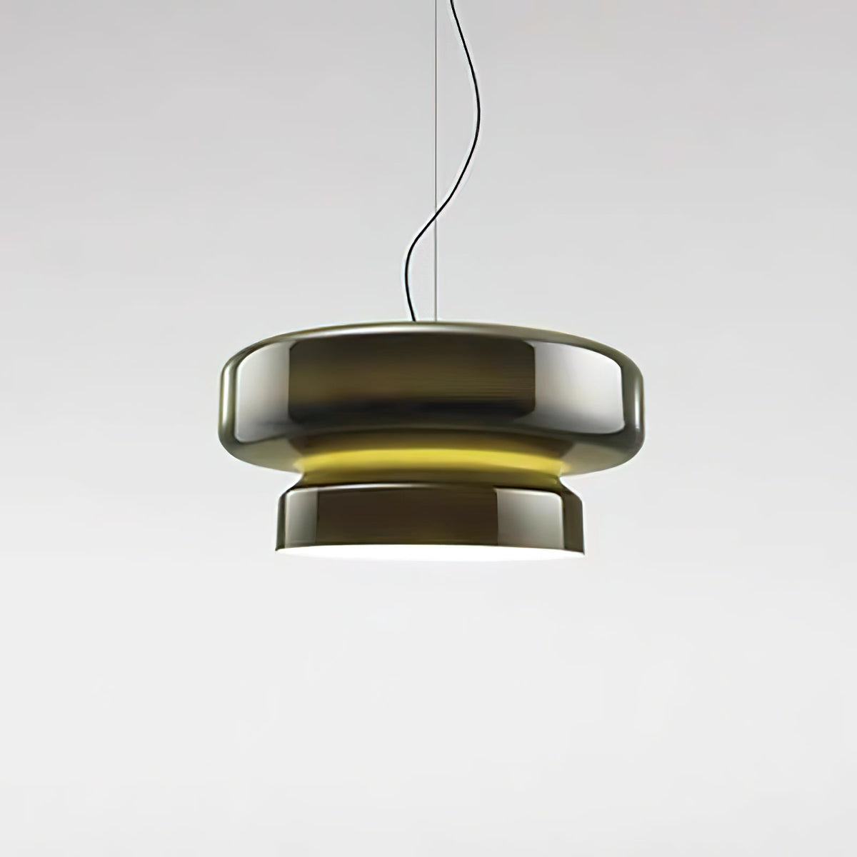 Glass Sphere Hanging Light Fixture LED Adjustable Height Brown 16 Inch Modern Ceiling Lamp for Kitchen Island Dining Room Breakfast Nook Liv