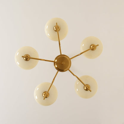 Spherical Glass Hanging Light Fixture 12 Inch Diameter Over Island Counter Contemporary Ceiling Lamp Clear Shade Kitchen Dining Entryway