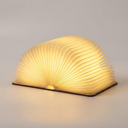 Folding Book Light Portable LED Accent Lamp Touch Dimmable USB Rechargeable for Nightstand Desk Bedside Decor Wood & Paper 8.7 × 6.7 × 1 Inc