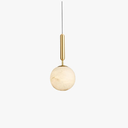 Brass & Stone Globe Ceiling Light 5-Inch for Kitchen Island Dining Room Warm Glow Task Lighting