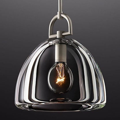 Glass Dome Hanging Light Fixture Adjustable Height Kitchen Island Pendant 7-14 Inch Ceiling Downlight
