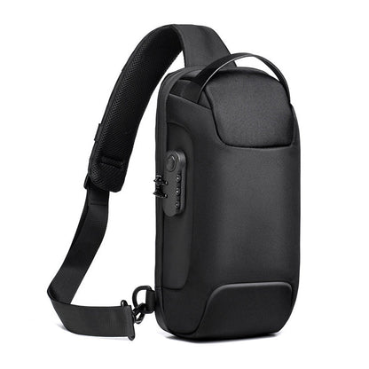 Ortekor Ortekor | Sac à bandoulière noir en matériau imperméable et fermeture antivol | Design élégant pour un usage quotidien