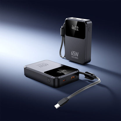 Portable Power Bank with 65W Fast Charging & Digital Display | Multi-Device Charging Solution