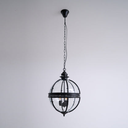 Plafonnier avec abat-jour en verre sphérique, douille E12, raccordement filaire, luminaire suspendu pour table de salle à manger, îlot de cuisine, coin-repas, style ferme moderne