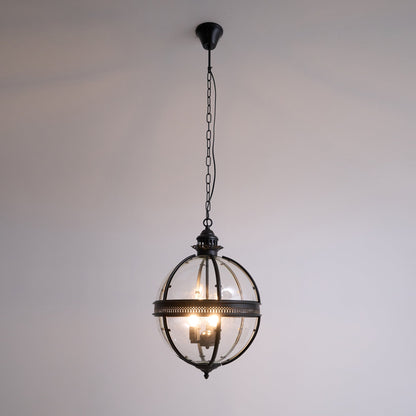 Plafonnier avec abat-jour en verre sphérique, douille E12, raccordement filaire, luminaire suspendu pour table de salle à manger, îlot de cuisine, coin-repas, style ferme moderne