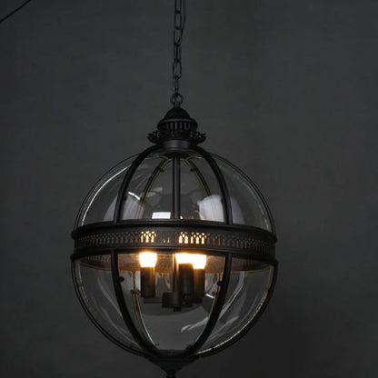 Plafonnier avec abat-jour en verre sphérique, douille E12, raccordement filaire, luminaire suspendu pour table de salle à manger, îlot de cuisine, coin-repas, style ferme moderne