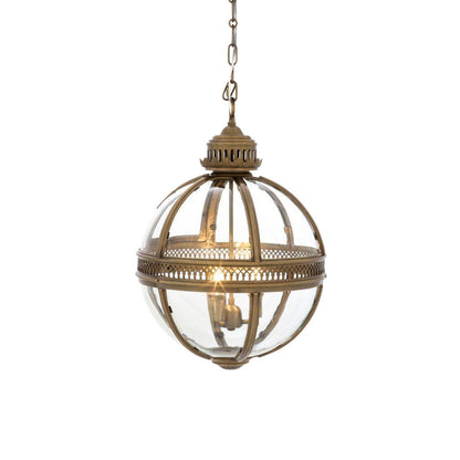 Plafonnier avec abat-jour en verre sphérique, douille E12, raccordement filaire, luminaire suspendu pour table de salle à manger, îlot de cuisine, coin-repas, style ferme moderne