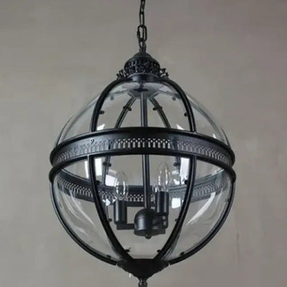 Plafonnier avec abat-jour en verre sphérique, douille E12, raccordement filaire, luminaire suspendu pour table de salle à manger, îlot de cuisine, coin-repas, style ferme moderne