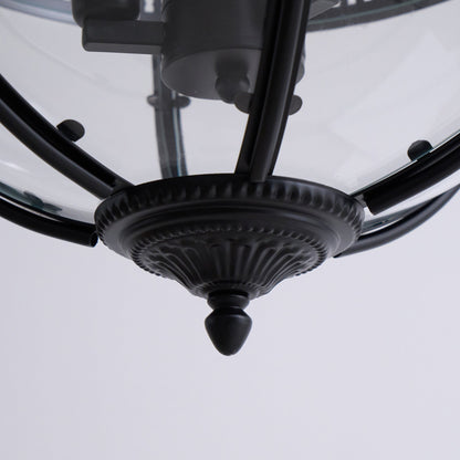 Plafonnier avec abat-jour en verre sphérique, douille E12, raccordement filaire, luminaire suspendu pour table de salle à manger, îlot de cuisine, coin-repas, style ferme moderne