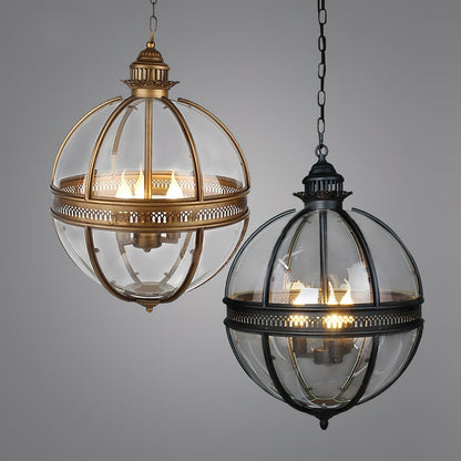 Plafonnier avec abat-jour en verre sphérique, douille E12, raccordement filaire, luminaire suspendu pour table de salle à manger, îlot de cuisine, coin-repas, style ferme moderne