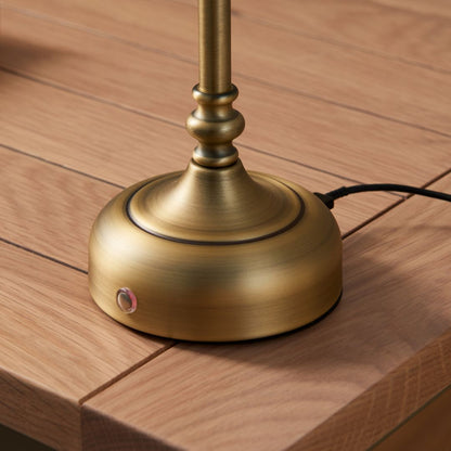 BrassLume | Portable LED Touch Table Lamp with 3-Stage Dimmer | Elegant Design for Versatile Lighting