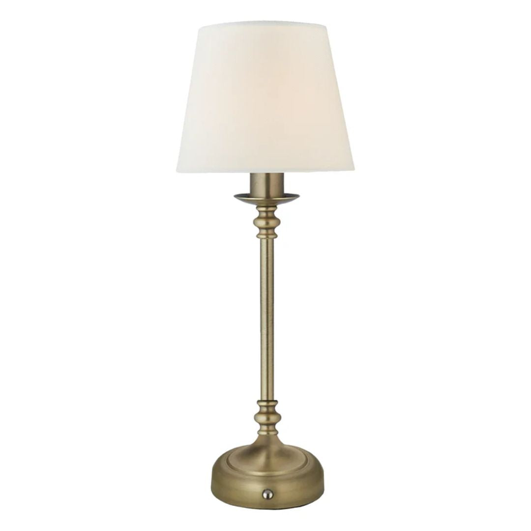 BrassLume | Portable LED Touch Table Lamp with 3-Stage Dimmer | Elegant Design for Versatile Lighting