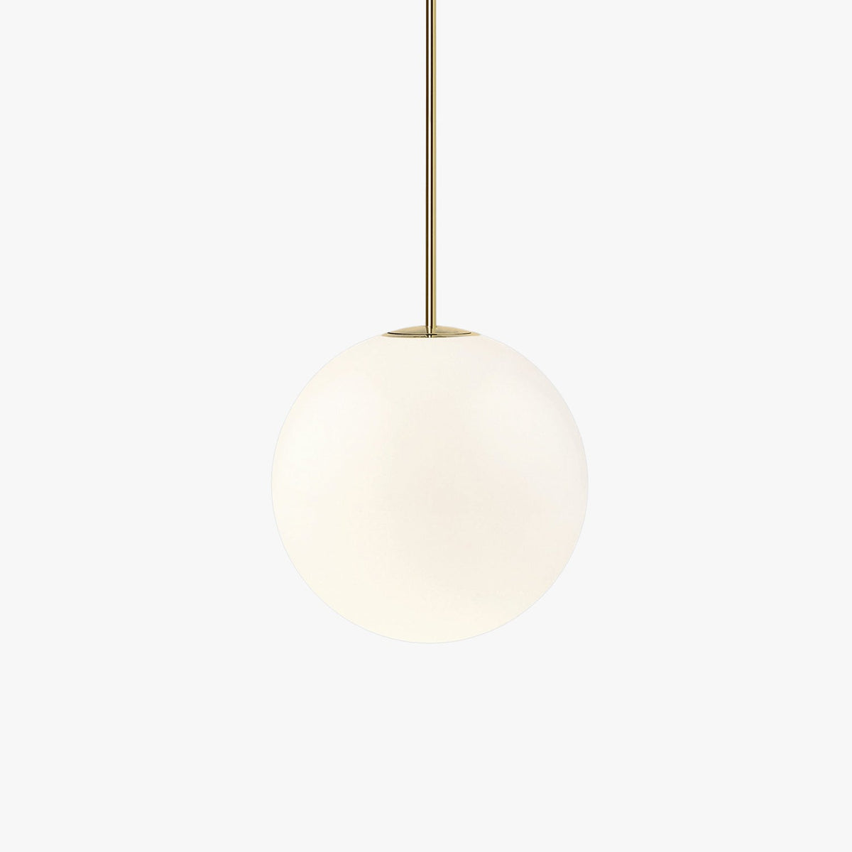 Frosted Globe Ceiling Light Brass Finish for Dining Room Bedroom Hallway Modern Suspended Fixture Soft Diffused Glow LED Compatible