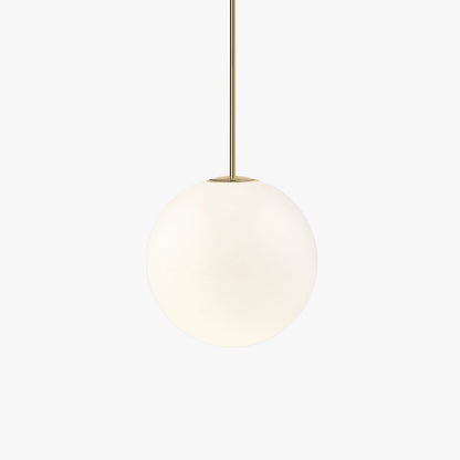 Frosted Globe Ceiling Light Brass Finish for Dining Room Bedroom Hallway Modern Suspended Fixture Soft Diffused Glow LED Compatible