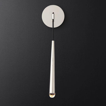 Applique murale LED conique en laiton, 15 po, liseuse verticale, éclairage de chevet et de couloir, luminaire moderne minimaliste en métal pour chambre à coucher