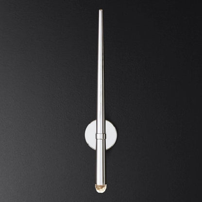 Applique murale LED conique en laiton, 15 po, liseuse verticale, éclairage de chevet et de couloir, luminaire moderne minimaliste en métal pour chambre à coucher