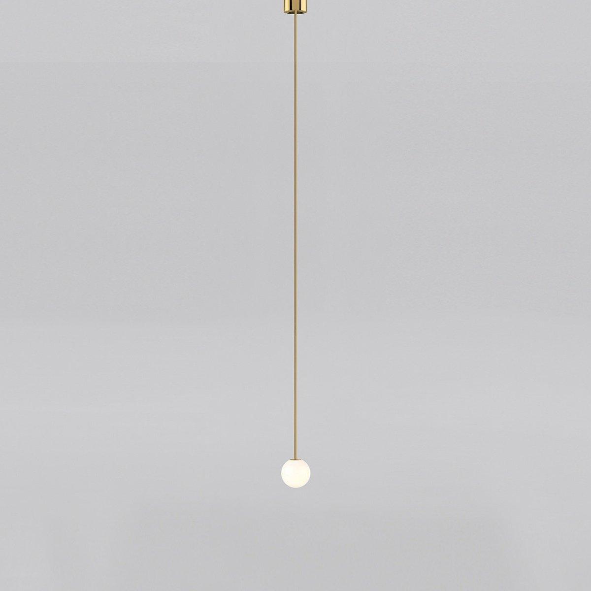 Frosted Globe Ceiling Light Brass Finish for Dining Room Bedroom Hallway Modern Suspended Fixture Soft Diffused Glow LED Compatible