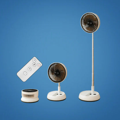 BreezeFold | Oscillating Fan with Remote Control & Adjustable Speed | Lightweight Design for Home & Outdoor Use