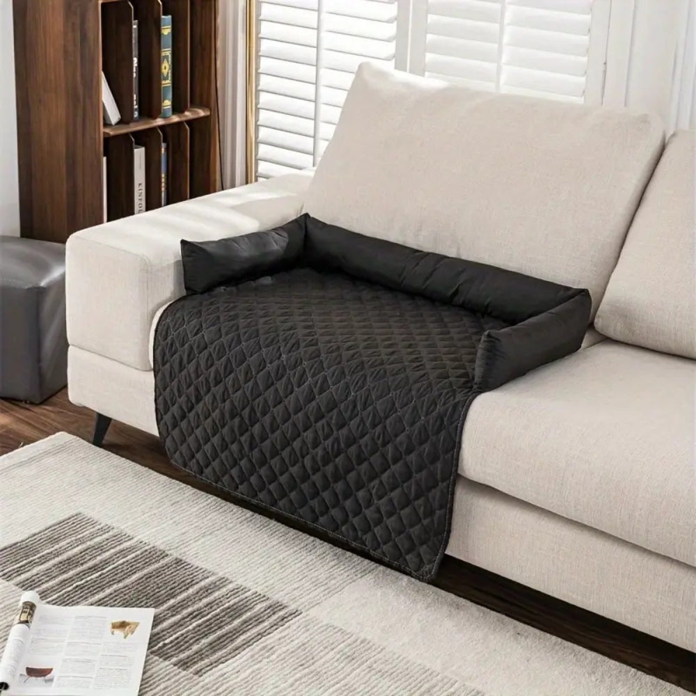 Breeze Pet Couch Cover - Water-Resistant Quilted Protector, Bolstered Comfort