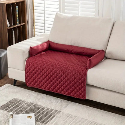 Breeze Pet Couch Cover - Water-Resistant Quilted Protector, Bolstered Comfort