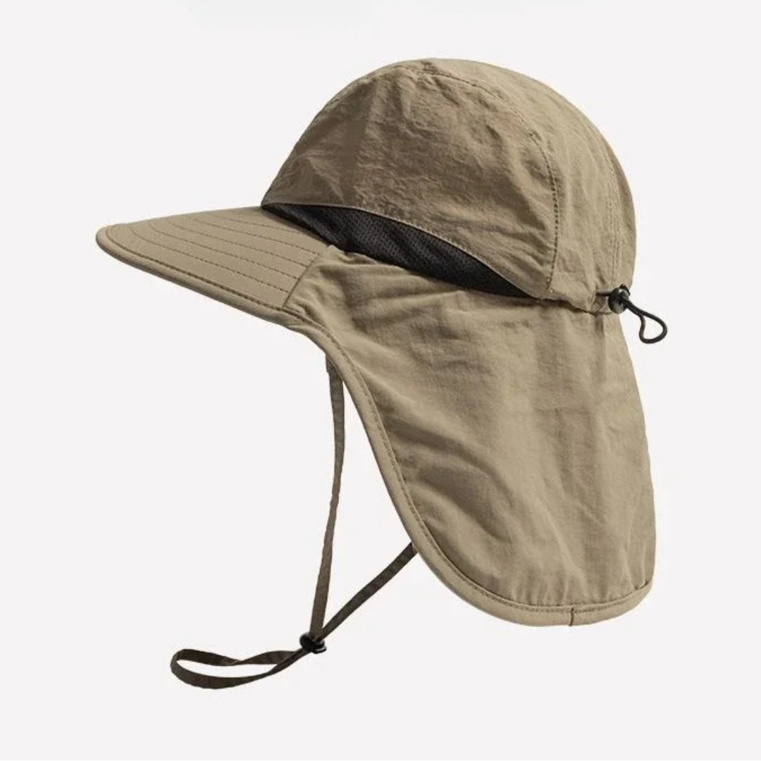 Chapeau de soleil à large bord avec protection de nuque complète et indice UPF 50+ pour hommes et femmes – Couvre-chef d'extérieur à séchage rapide