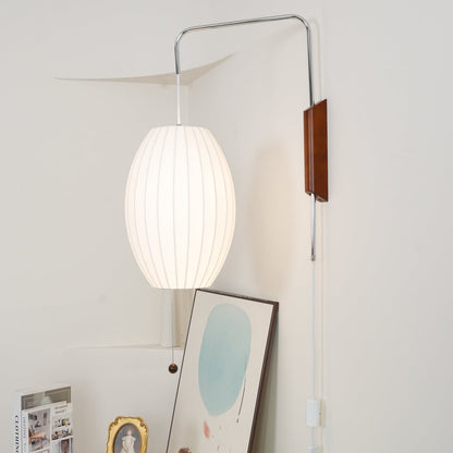 Plug-In Wall Sconce with Swivel Bracket & Frosted Glass Shade – 16 in Height, 59 in Cord – Adjustable Bedroom & Living Room Accent Light for