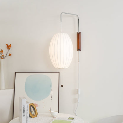 Modern Sconce Light Fixture with Walnut Accent for Bedroom Reading Nook Hallway 11x16 inch Wall Mount LED Compatible