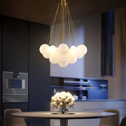 Bubble Pendant Light Multi-Globe Adjustable Ceiling Fixture Gold Black Chrome for Dining Room Living Room Foyer 19-73 Lights