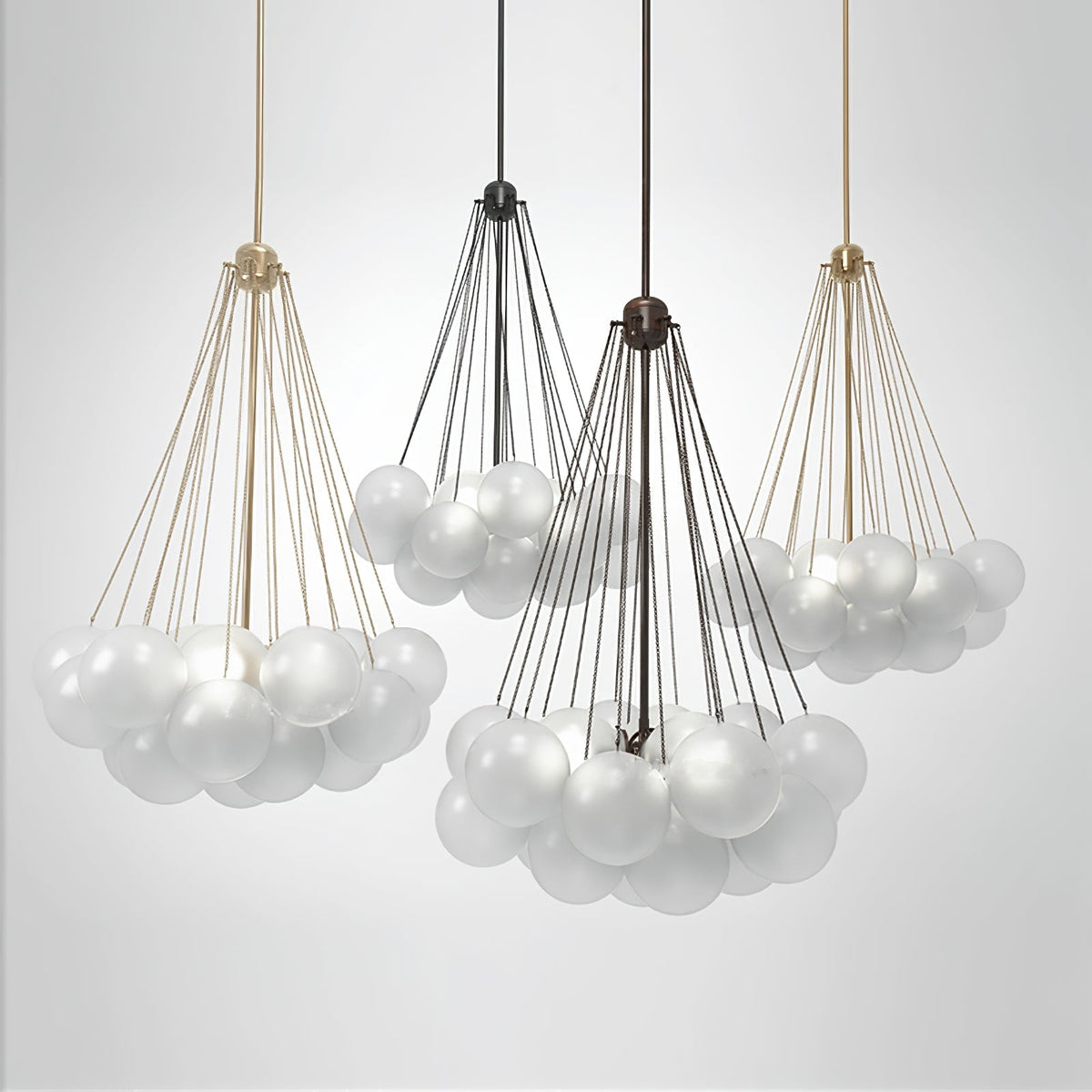 Bubble Pendant Light Multi-Globe Adjustable Ceiling Fixture Gold Black Chrome for Dining Room Living Room Foyer 19-73 Lights