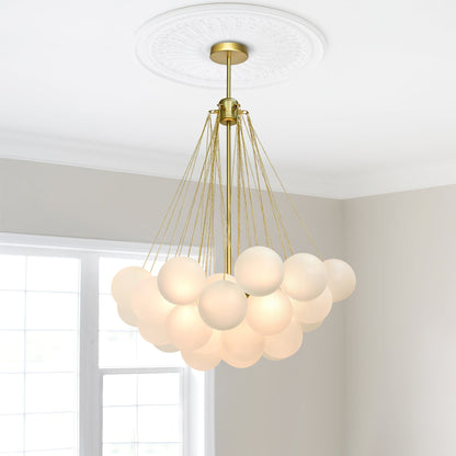 Bubble Pendant Light Multi-Globe Adjustable Ceiling Fixture Gold Black Chrome for Dining Room Living Room Foyer 19-73 Lights