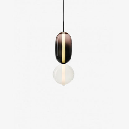 Multi-Jar LED Overhead Fixture 20 Inch Colorful Tinted Glass Drop Lights for Dining Kitchen Bedroom Modern Bohemian Accent Chandelier Adjust