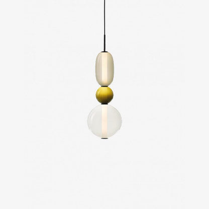 Handblown Glass Drop Pendant LED 7-inch Multi-Color Chandelier Dimmable Ceiling Light Adjustable for Kitchen Island Dining Table Living Room
